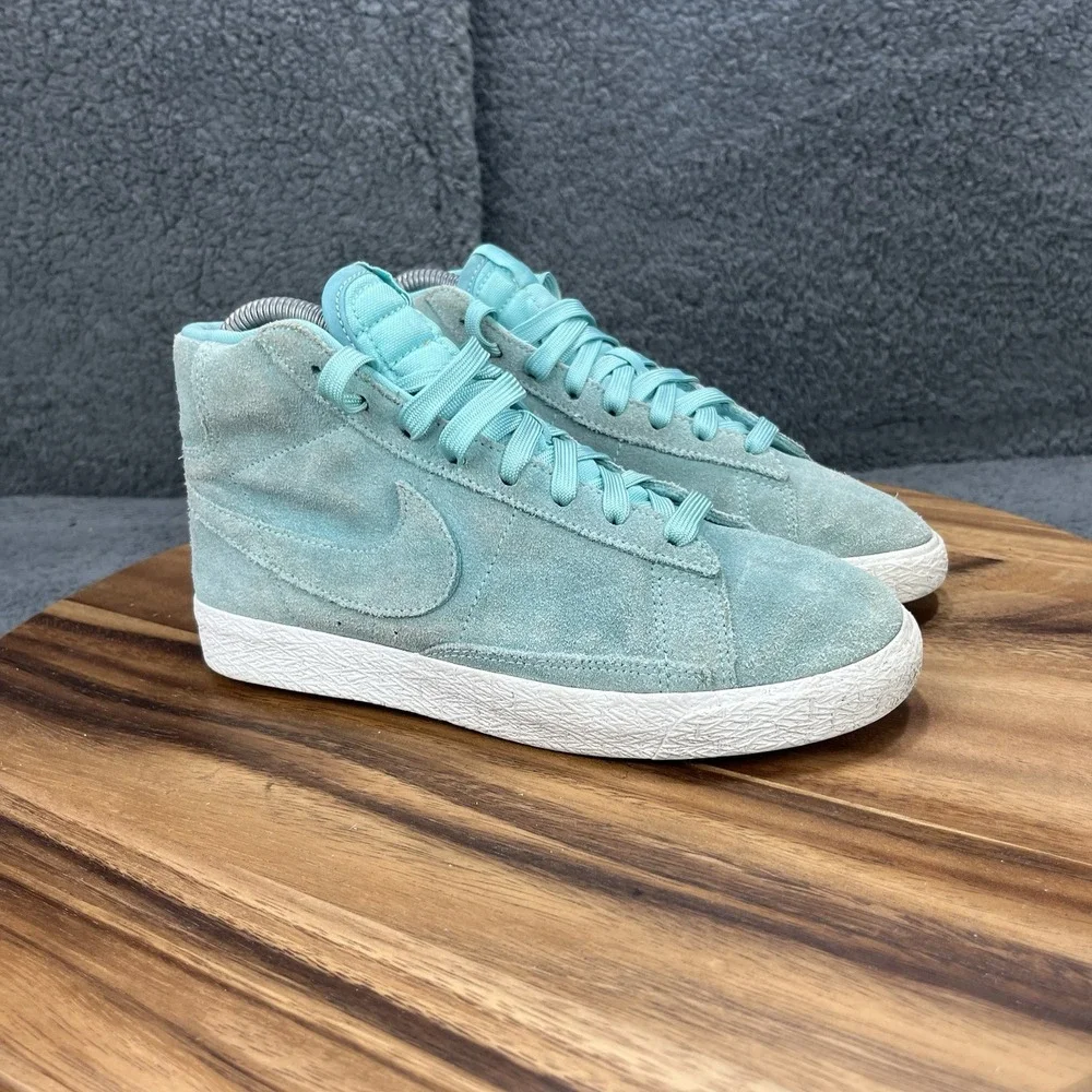 Nike Blazer Mid 2017 Island Green Youth 3 Women's 4.5 Shoes Lace GS 895850-302‎